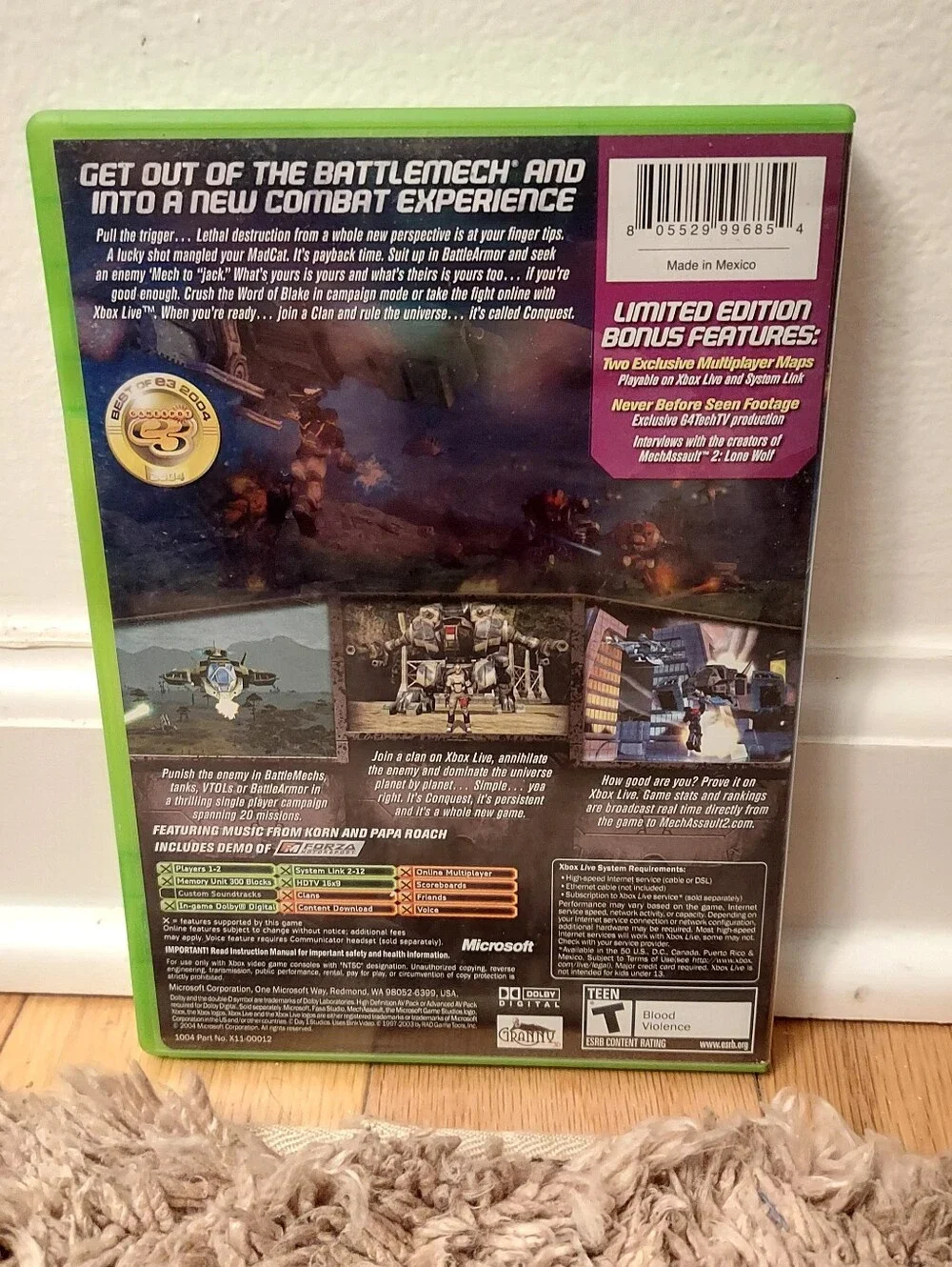 MechAssault 2: Lone Wolf (Microsoft Xbox 2004) Complete Mech assault 2 xbox CIB